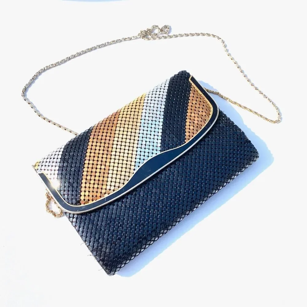 Vintage 80s Metal Mesh Cocktail Bag in Wonderful Condition